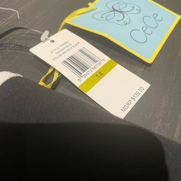 🖤Cece Black A-Line Dress with White Contrast Bow Detail. Size 14. NWT!🖤 - Picture 11 of 12